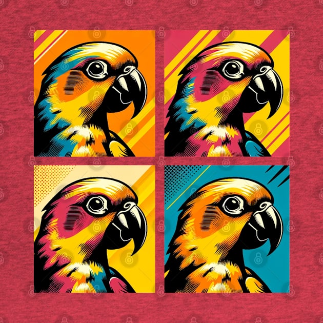 Pop Sun conure Art - Cool Birds by PawPopArt